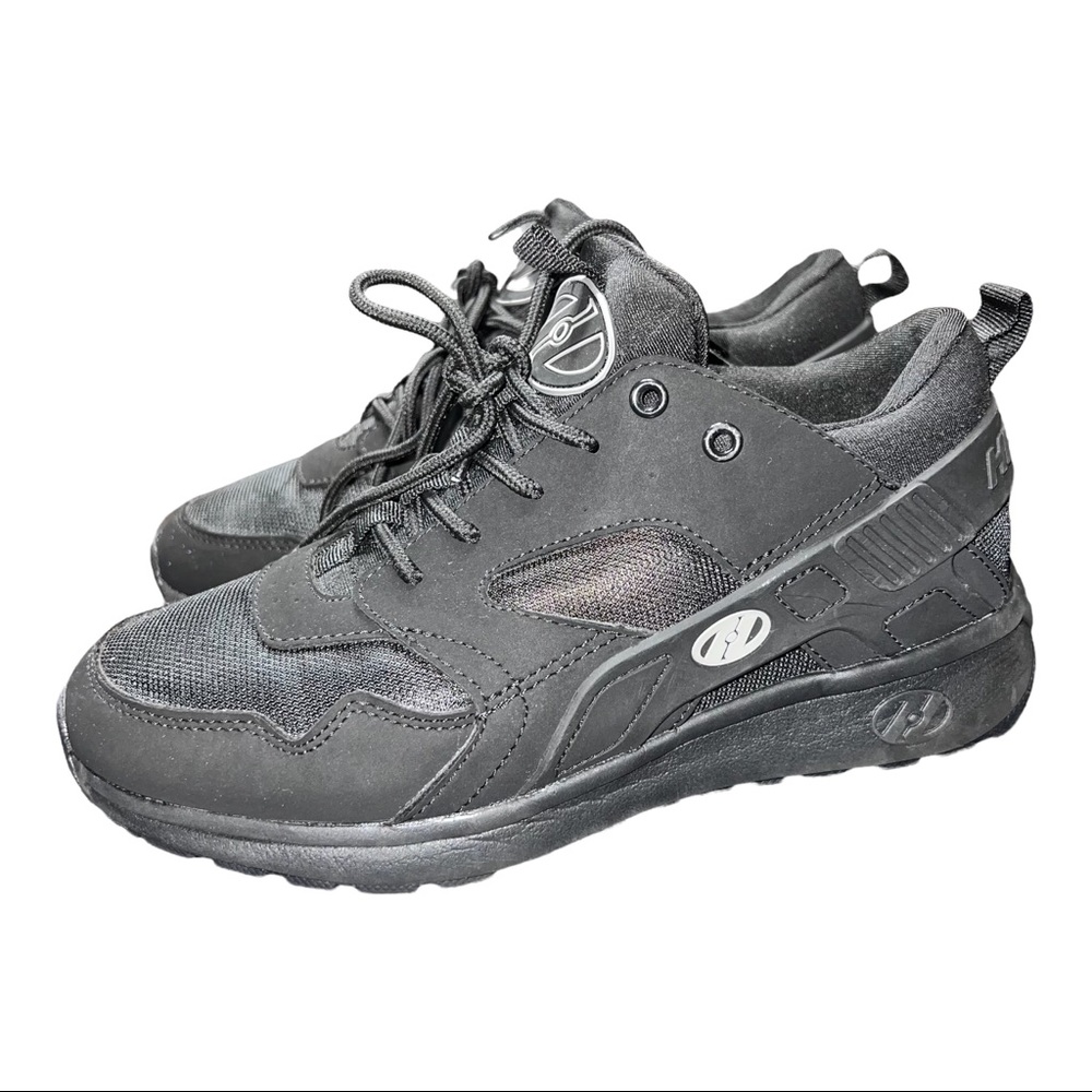 HEELYS ‘Force’ Black Synthetic Lace Up Low Top Skating Shoes Unisex Youth Size 6